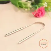 TWO STAINLESS STEEL TONGUE SCRAPERS/CLEANER ORAL HYGIENE TOOL FOR FRESHER BREATH