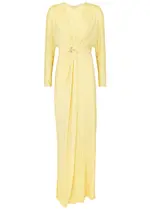 Jonathan Simkhai Maisie Draped Stretch-jersey Gown - Yellow - 4 (UK8 / S) 4 (UK8 / S)