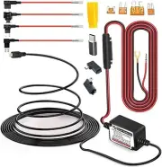 Universal Dash Cam Hardwire Kit Micro/Mini USB Type C 12-24V to 5V for Car DVR