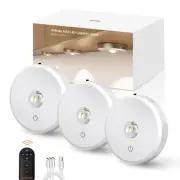 Puck Lights Cordless with Remote Control, 2200mAh Rechargeable Under Counter ...