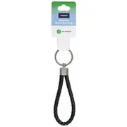 J.Burrows Woven Key Tag Black