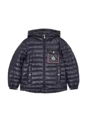 Moncler Kids Pavron Navy Quilted Shell Jacket (4-6 Years) 4 years