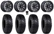 MSA Creed 15" Wheels Machined 30" Intersect Tires Polaris RZR Turbo S / RS1