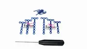 1.5 mm Mini T 3 hole in head Maxillo facial & cross head screws Titanium 51 pcs