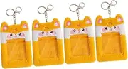 Ciieeo 4pcs Frog Plush Card Holder Id Card Sleeves Plush Postcard Case Easy to Organize
