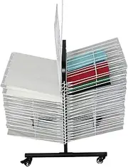 Classroom Drying Rack,(40-Layer Shelf) Art Drying Rack,Metal Art Work Storage Display Rack,Space Saving Rack for Suitable for Drying Oil Paintings Art School and at Home