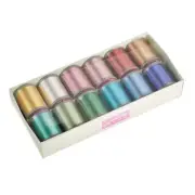FUJIX King Stars metallic 200m 12-color sewing machine embroidery thread