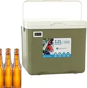 Insulated Box for Car | 12L Car Cooler Box Hot Cold Food Organizer | Ice Retention Handled Box for Camping -Drive Traveling for Beverage, Juice, Milk, Seafood