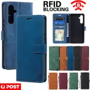 For Samsung Galaxy A73 A53 A33 A23 A14 A12 Case Wallet RFID Block Leather Cover