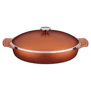 Tramontina Lyon Nonstick Coated Durable Frying Pan with Lid 32cm/4.3L - Gold