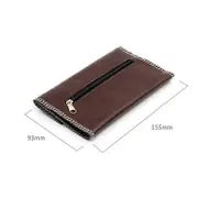 Tobacco Pouch PU Leather Tobacco Wallet Bag Can Put 70MM Roll Paper Multi function Storage Bag Case Smoking Accessories Dark Brown