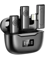 Wireless Lavalier Microphone for iPhone Black