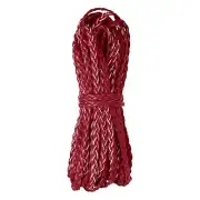 Flat Braided Leather Cord 5mm 10m Wine Red Craft Strip for Jewelry 32.8ft