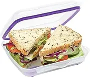 Smash Leakproof Sandwich Lunch Box Purple | BPA-Free, Reusable & Eco-Friendly | Airtight Food Storage Container for School, Work & Travel | Dishwasher Safe & Durable Lunch Solution