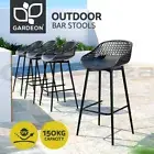 Gardeon 4pcs Outdoor Bar Stools Plastic Metal Bistro Patio Dining Chair Balcony