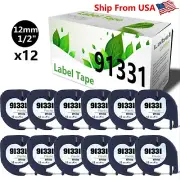 12 PK Dymo LetraTag Refill 91331 Label Tape Plus LT-100T LT-100H LT-110T