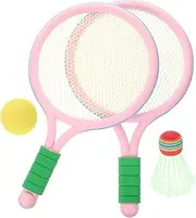 Abaodam 1set Badminton Racket and Boy Girl Lightweight Badminton Racquet Anti-Skid Handle for Backyard Beach and Park Games Develops Hand-Eye Coordination