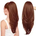 Ombre Long Wavy Curly Ponytail Ponytail Extension Pony Tail Hairpiece Party