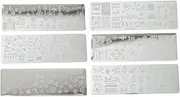 FRCOLOR 6pcs Xmas Nail Art Plates Christmas Nail Stamper Templates Diy Stencil for Women