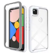 For Google Pixel 4a Starry Sky Solid Color Series Shockproof PC + TPU Protective Case, White