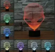 UFO 3D ET Martian Alien 7 Color Change Led Table Lamp Night Light Touch Remote