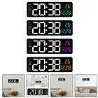 Digital Wall Clock °C/°F Switchable LED Alarm Clock for Office Dorm Bedroom