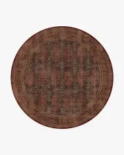245' Round | Machine Washable Runner Rug | Kid & Pet Friendly | Indoor Rug | Vesper Amber Red Rug | Ruggable