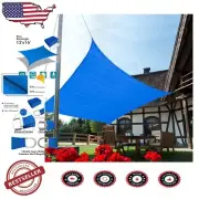 Rectangle 12'x16' Blue Sun Shade Sail with Durable Edge Design for Outdoor Use