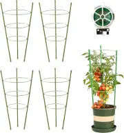 Kgozwon 4 Pack Tomato Cage Plant Support Cages for Garden, 18 inches Trellis ...