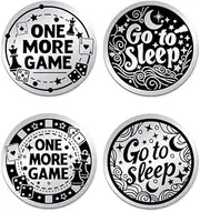 UNICRAFTALE 2Pcs 2 Styles Funny Flip Coin for Game Lover One More Game Decision Maker Coin Stainless Steel Double Sided Decision Coins for Friends Home Party Graduation Gift for Men Womens
