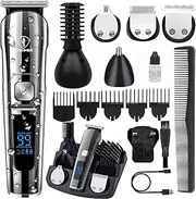 Ceenwes Beard Trimmer Hair Clippers Professional Mens Grooming Kit Cordless Waterproof Nose Trimmer Body Gifts for Men