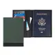 台灣現貨 美國《TRAVELON》皮革拼接護照夾(蒼綠) | RFID防盜 護照保護套 護照套 護照包 多功能收納包