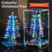 DC 5V 3D Christmas Tree Flashing Light DIY Kit Colorful LED Circuit Xmas Decor