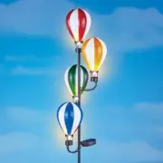Solar LED Hot Air Balloon Garden Stake Lighted Outdoor Decorative Yard Art Decor