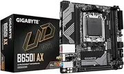 Gigabyte B650I AX Motherboard - Supports AMD AM5 CPUs, 5+2+1 Phases Digital VRM, up to 6400MHz DDR5 (OC), 1xPCIe 4.0 M.2, Wi-Fi 6E, 2.5GbE LAN, USB 3.2 Gen 2