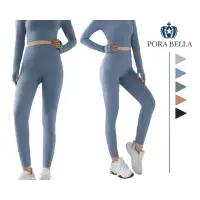 在飛比找momo購物網優惠-【Porabella】瑜珈褲 透氣瑜珈褲 提臀瑜珈褲 瑜珈褲