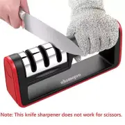 Afilador de cuchillos de cocina. Sistema de afiladode 3 etapas antideslizante.