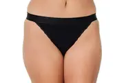 Bendon Cotton Logo Tanga Rise Brief 330-7712 Black
