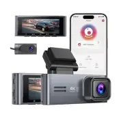 Dash Cam Front and Rear - Sarmert 2024 Upgraded 4K/1080P Dash Camera for Cars...
