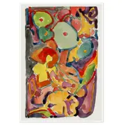 Galrie Vibrant Colorful Abstract Watercolor Art Print for Stunning Wall Decor, Poster Only, A1 60 x 84cm (23 x 33inch)