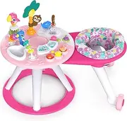Bright Starts Around We Go 2-in-1 Walk-Around Baby Activity Center & Table, Tropic Coral, Age 6 Months and up