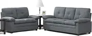 3+2 Seater Modern Dark Grey Fabric Sectional Sofa Lounge Suite Couch Furniture Set