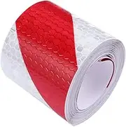 HEALSOPTHY 2Rolls Reflective Safety Tape of Red and White Warning Tape for Vehicles and Trains High Visibility Reflective Strip UV Stable Industrial Strength Adhesive