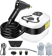 2500 W 4.5 bar steam cleaner hand device, 1200 ml tank, portable high pressure steam cleaner, 6 adjustable speeds, 4 brush heads, for windows, kitchen, floor, all kitchen furniture
