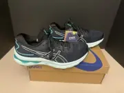 New! Womens ASICS GEL-NIMBUS 24 Black/Soothing Sea Running Shoes. Size 10. Nice!