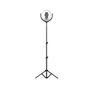 12 Inch Beauty Light Ring Lamp Led Ring Light with Mobile Phone Holder Dimmable Fill Light on-Camera Video Lights-Black