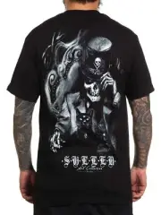 Sullen Clothing "BLACK CAT" Mens tee Art Collective tattoo Black