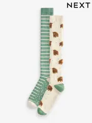Hamish The Highland Cow Welly Socks 2 Pack (B41029) | $23