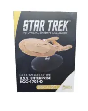 Eaglemoss | Gold USS Enterprise NCC-1701-D | Star Trek TNG | New - w/Magazine