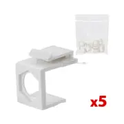 Blank Keystone Insert with Hole for Wall Plate RCA F BNC Connectors White 50PCS